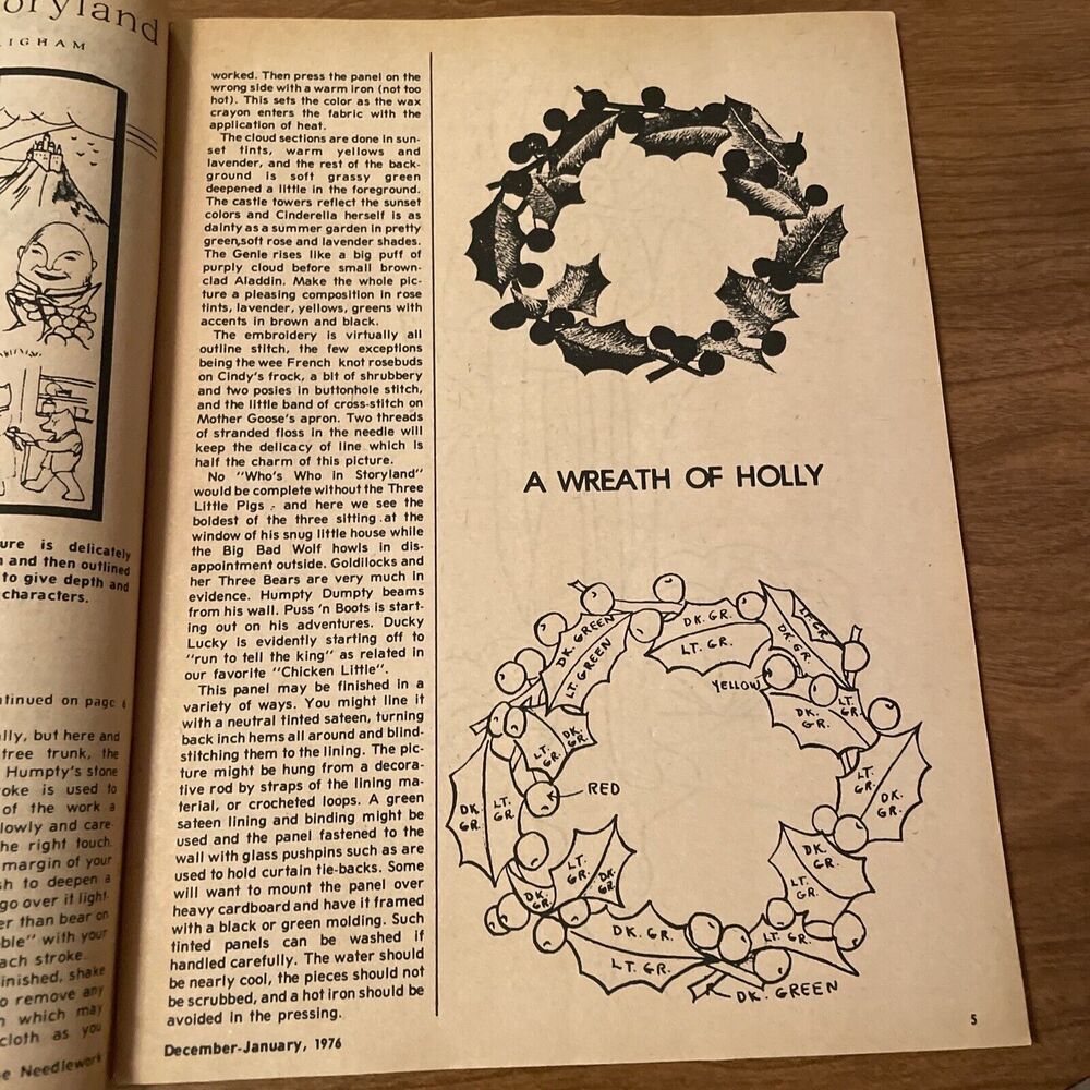 Vintage January 1976 Magazine Olde Time Needlework Patterns And Designs Magazine - Picture 4 of 8